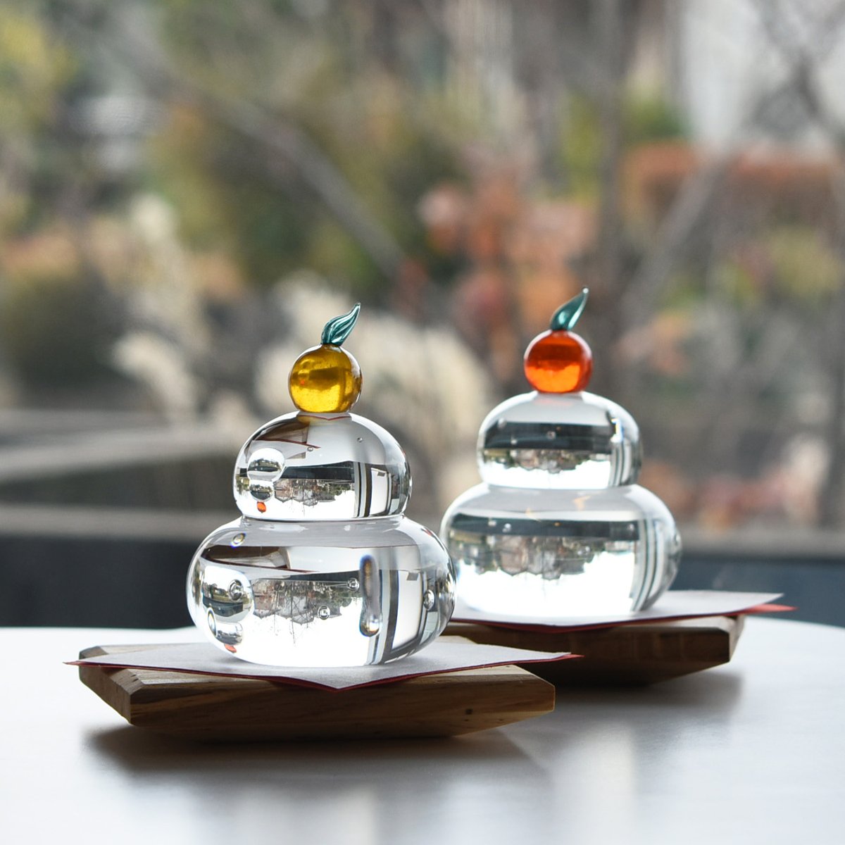 ガラスの鏡餅2026/TOYAMA GLASS STUDIO | 富山ガラス工房