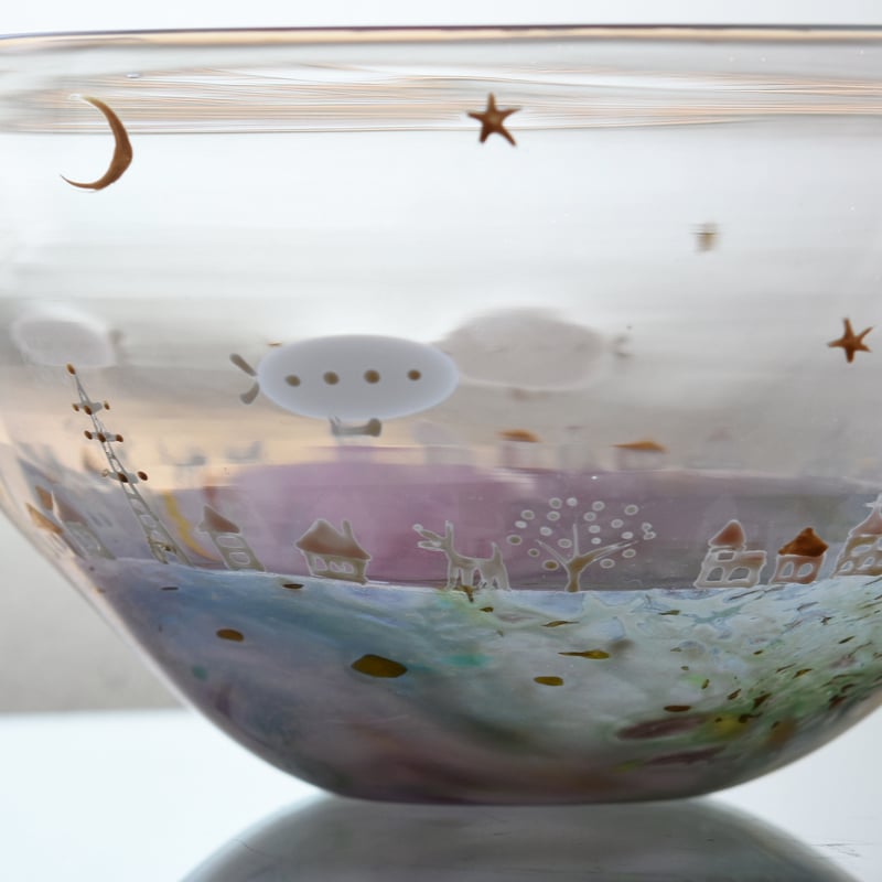 大鉢 TRIP/ 鈴木知子 010025-2 | 富山ガラス工房