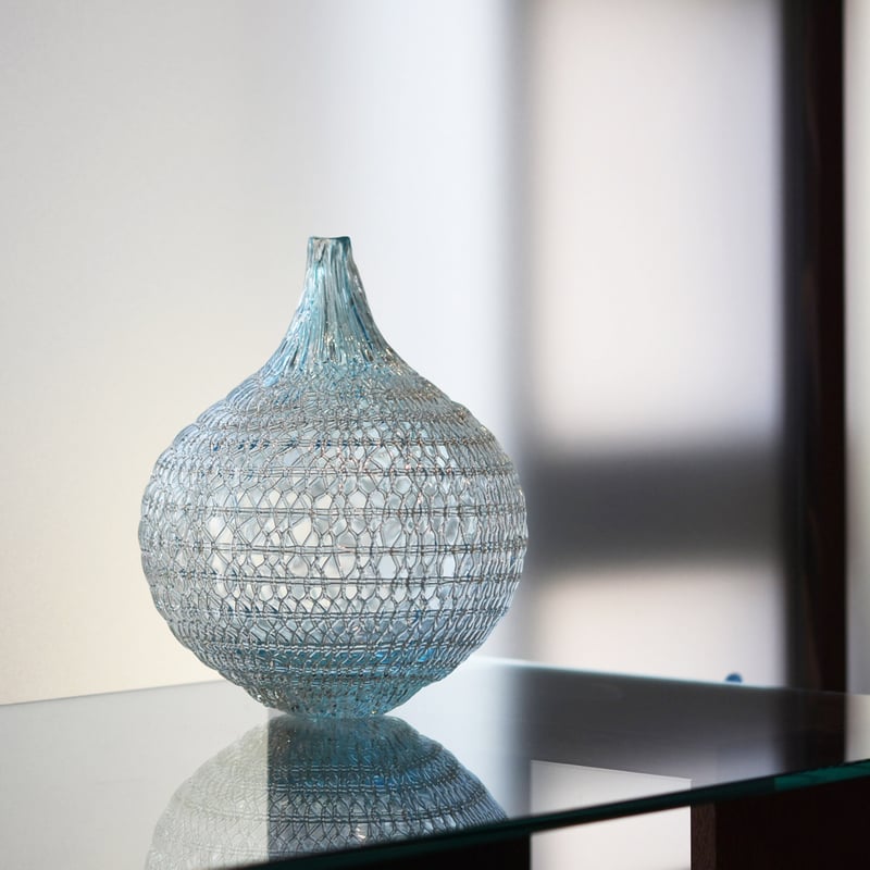 花器 Woven Vessel/竹岡健輔 037226-1 | 富山ガラス工房
