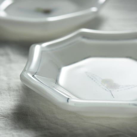 色絵豆皿 クリ/戸島邦子　024666-6-341