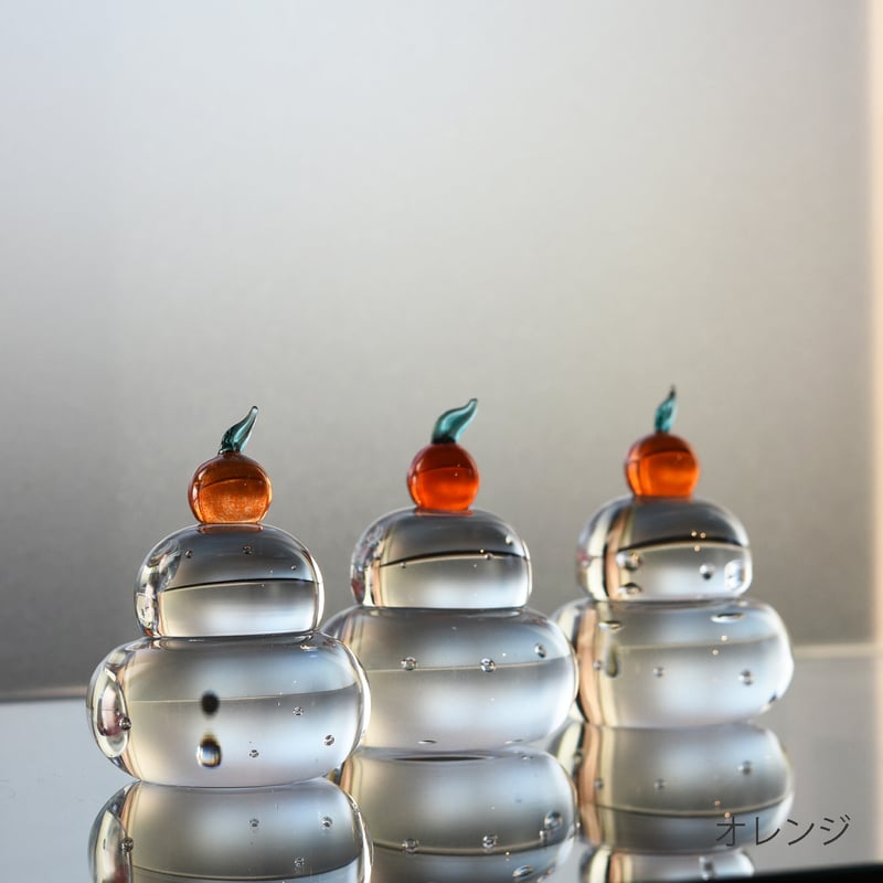 ガラスの鏡餅2026/TOYAMA GLASS STUDIO | 富山ガラス工房