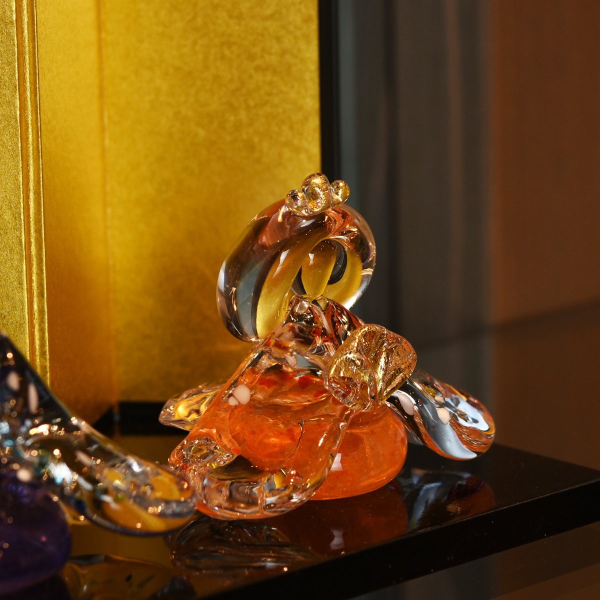 お雛様「花」/鈴木俊也 021935-14-623 | 富山ガラス工房