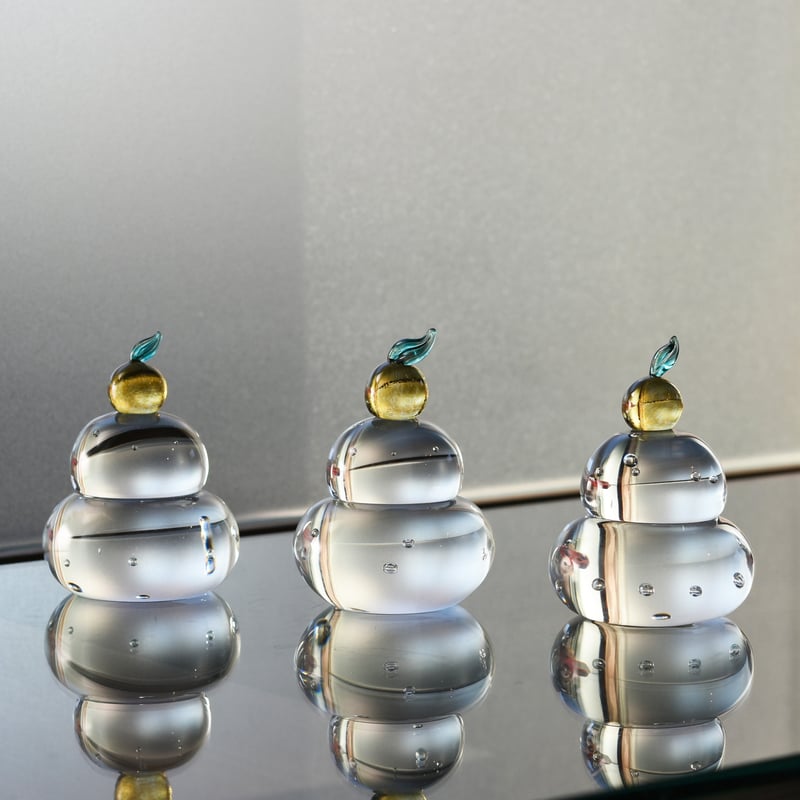 鏡餅　アメリカ　イタリア ガラスの鏡餅2026/TOYAMA GLASS STUDIO | 富山ガラス工房