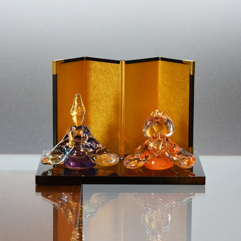 お雛様「花」/鈴木俊也 021935-14-623 | 富山ガラス工房