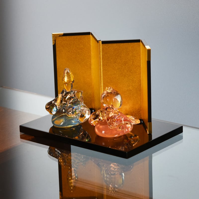 お雛様「花」/鈴木俊也 021935-14-624 | 富山ガラス工房