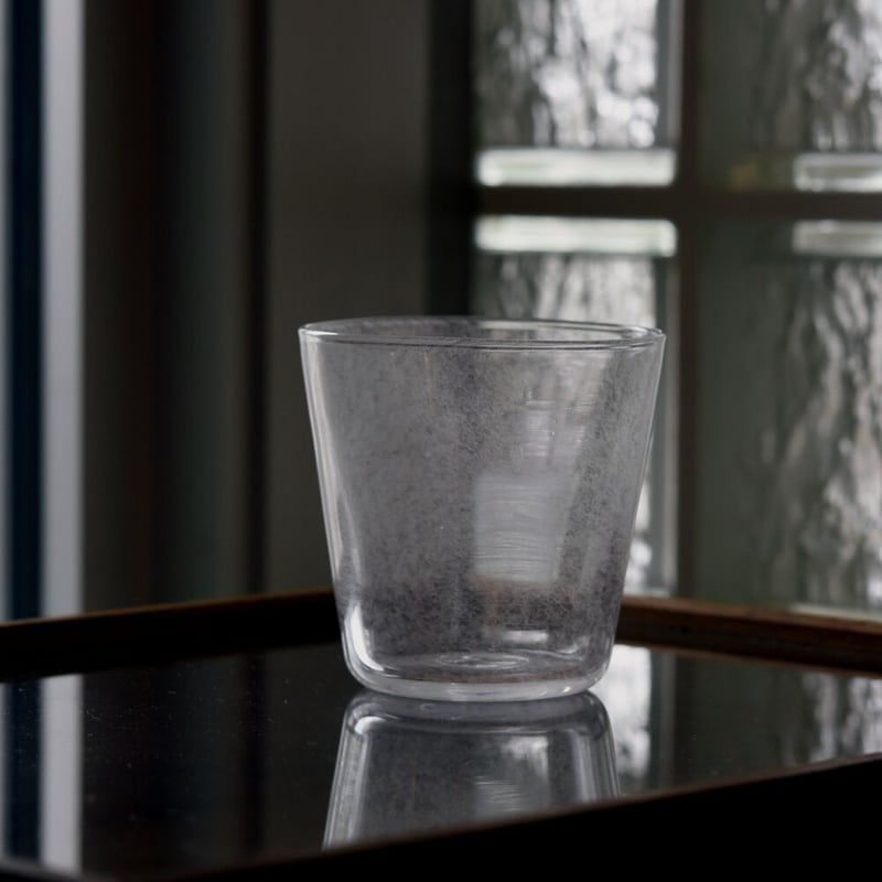 glass 「白靄のロックグラス」 廣瀬 絵美 033839-1-570 | 富山ガラス工房