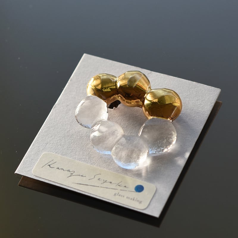 brooch「金彩のブローチ」金津 沙矢香 033177-1-394 | 富山ガラス工房