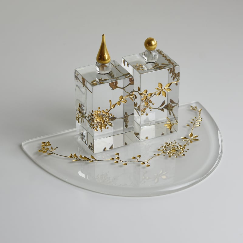 おひなさま 四角/時澤真美 037114-1-923 | 富山ガラス工房