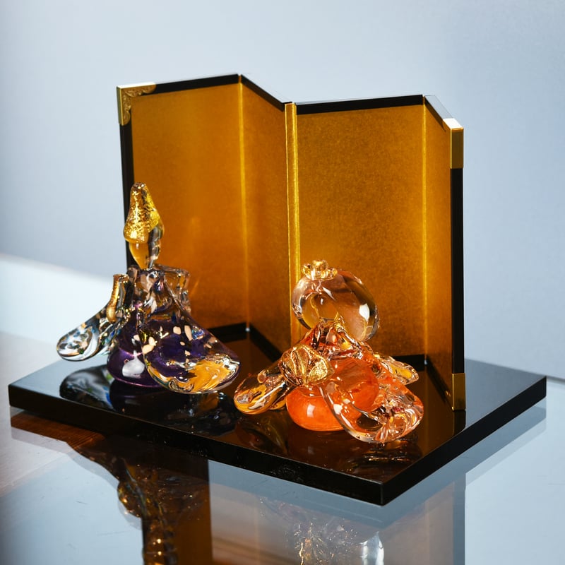 お雛様「花」/鈴木俊也 021935-14-623 | 富山ガラス工房