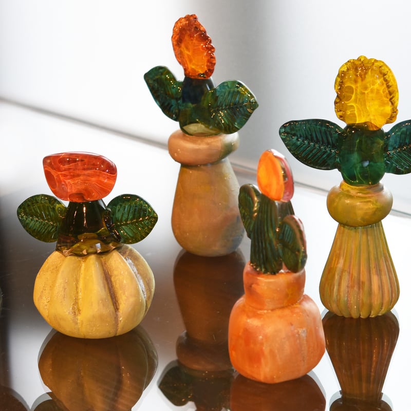 ガラス細工　レトロな風景 glass plant/常盤杏奈 033404-1 | 富山ガラス工房