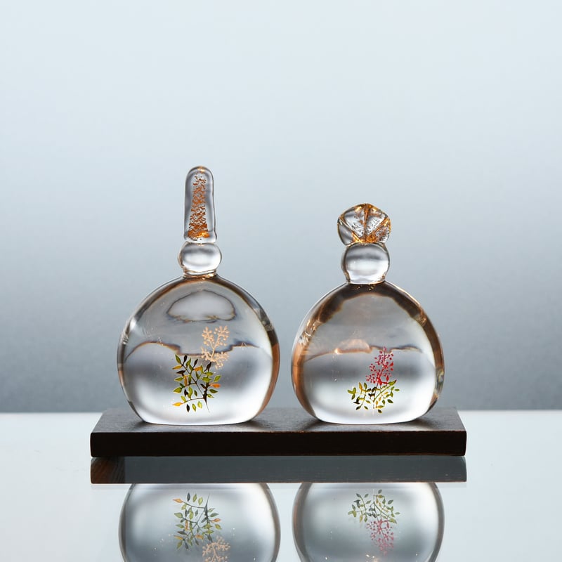 入手困難 ガラス作家 金津沙矢香さん ガラスの南天 お雛様 ひな祭り ガラス雛 入手困難 ガラス作家 金津沙矢香さん ガラスの南天 お雛様 ひな祭り