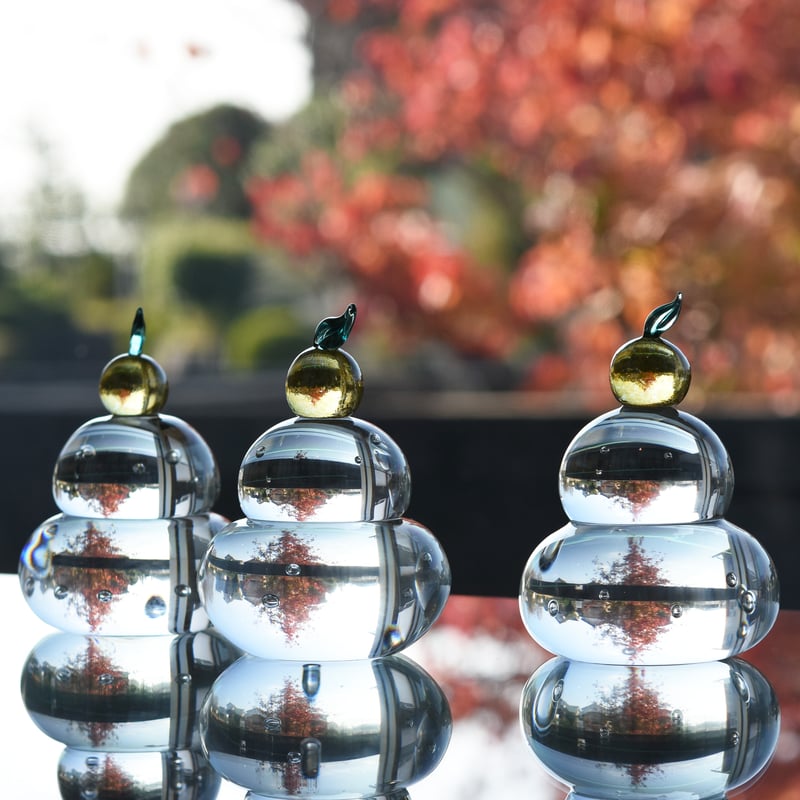 ガラスの鏡餅2026/TOYAMA GLASS STUDIO | 富山ガラス工房