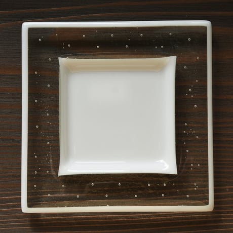 泡のリム皿（S)/戸島邦子　031376-1-310