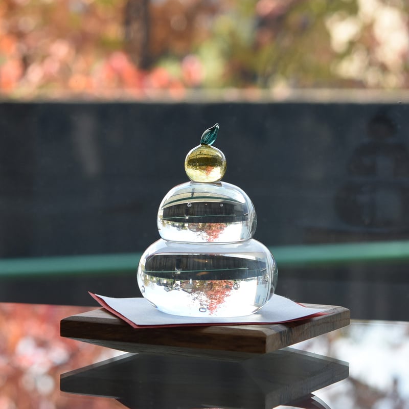 ガラスの鏡餅2026/TOYAMA GLASS STUDIO | 富山ガラス工房