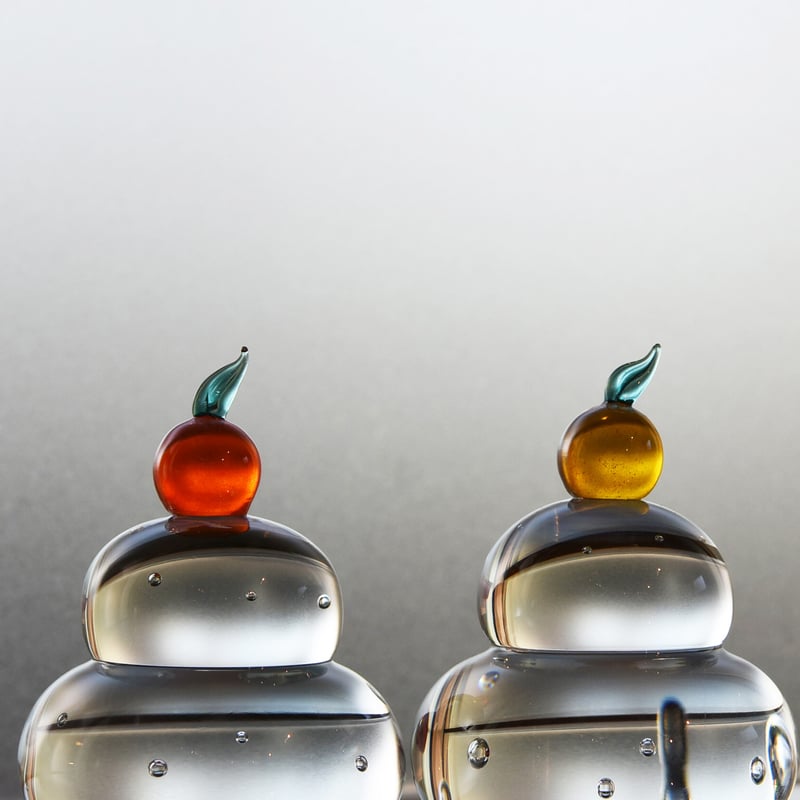 ガラスの鏡餅2026/TOYAMA GLASS STUDIO | 富山ガラス工房