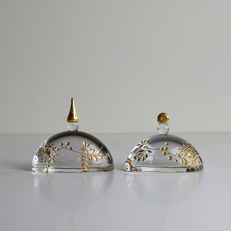 おひなさま 半円（厚）/時澤真美 034608-1-925 | 富山ガラス工房