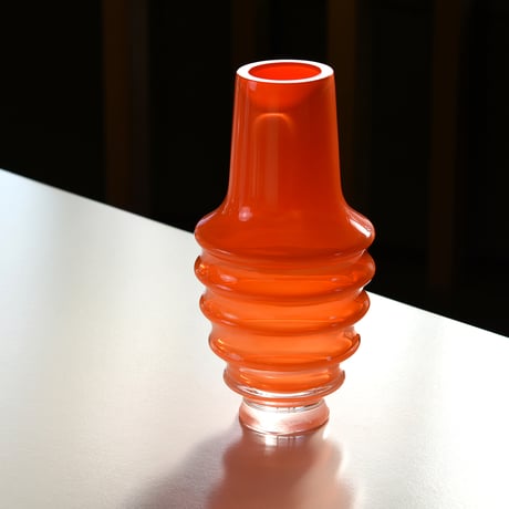 HOTARU ORANGE YELLOWISH CRYSTAL vase/Jiri Suchy 036766-1