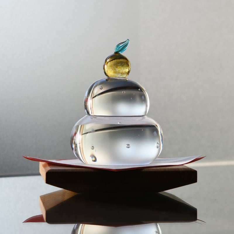 ガラスの鏡餅2026/TOYAMA GLASS STUDIO | 富山ガラス工房