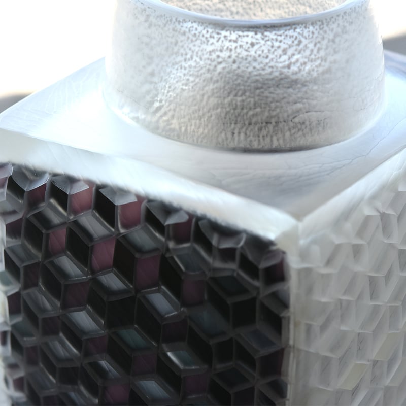 ★美品★ 竹内忠兵衛 花鳥文 花瓶 明治 シャークスキン 特許 石目焼 2点 ☆美品☆ 竹内忠兵衛 花鳥文 花瓶 明治 シャークスキン 特許 石目焼