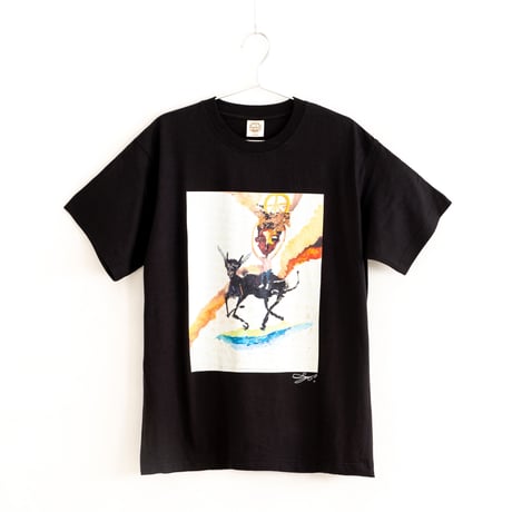 【長坂真護】Tシャツ「牛にのり働く少年」（オーガニックコットン）