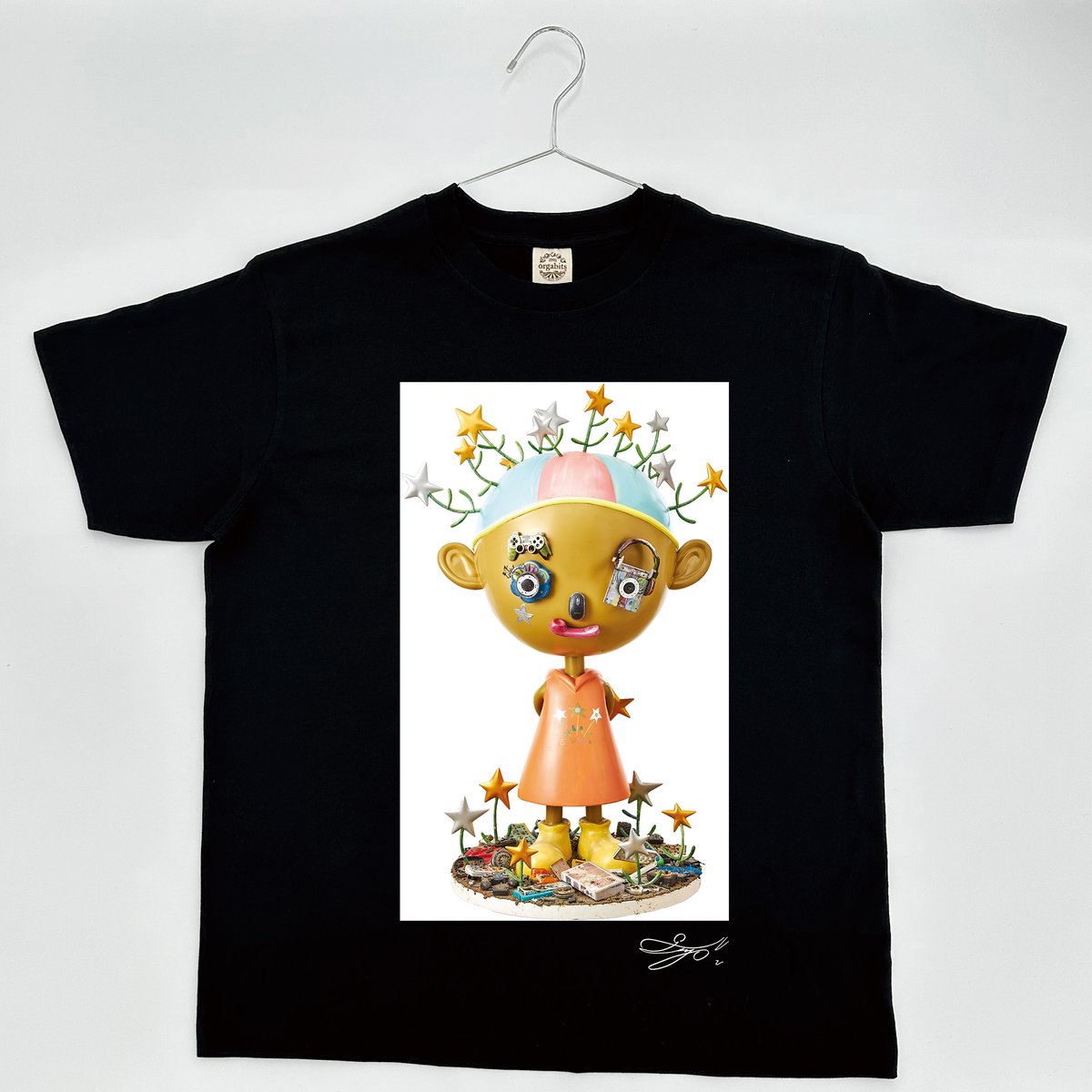 長坂真護】Tシャツ「Star ish girl」(オーガニックコットン 長坂真護】Tシャツ「Star ish girl」(オーガニックコットン