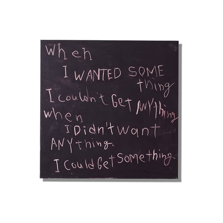 【長坂真護】Tシャツ「when I wanted something,I couldn't get anything」（リサイクルポリエステル）