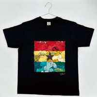 【長坂真護】Tシャツ「Ghana's flag」(オーガニックコットン）