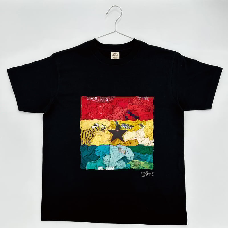 長坂真護】Tシャツ「Ghana's flag」(オーガニックコットン 長坂真護】Tシャツ「Ghana's flag」(オーガニックコットン
