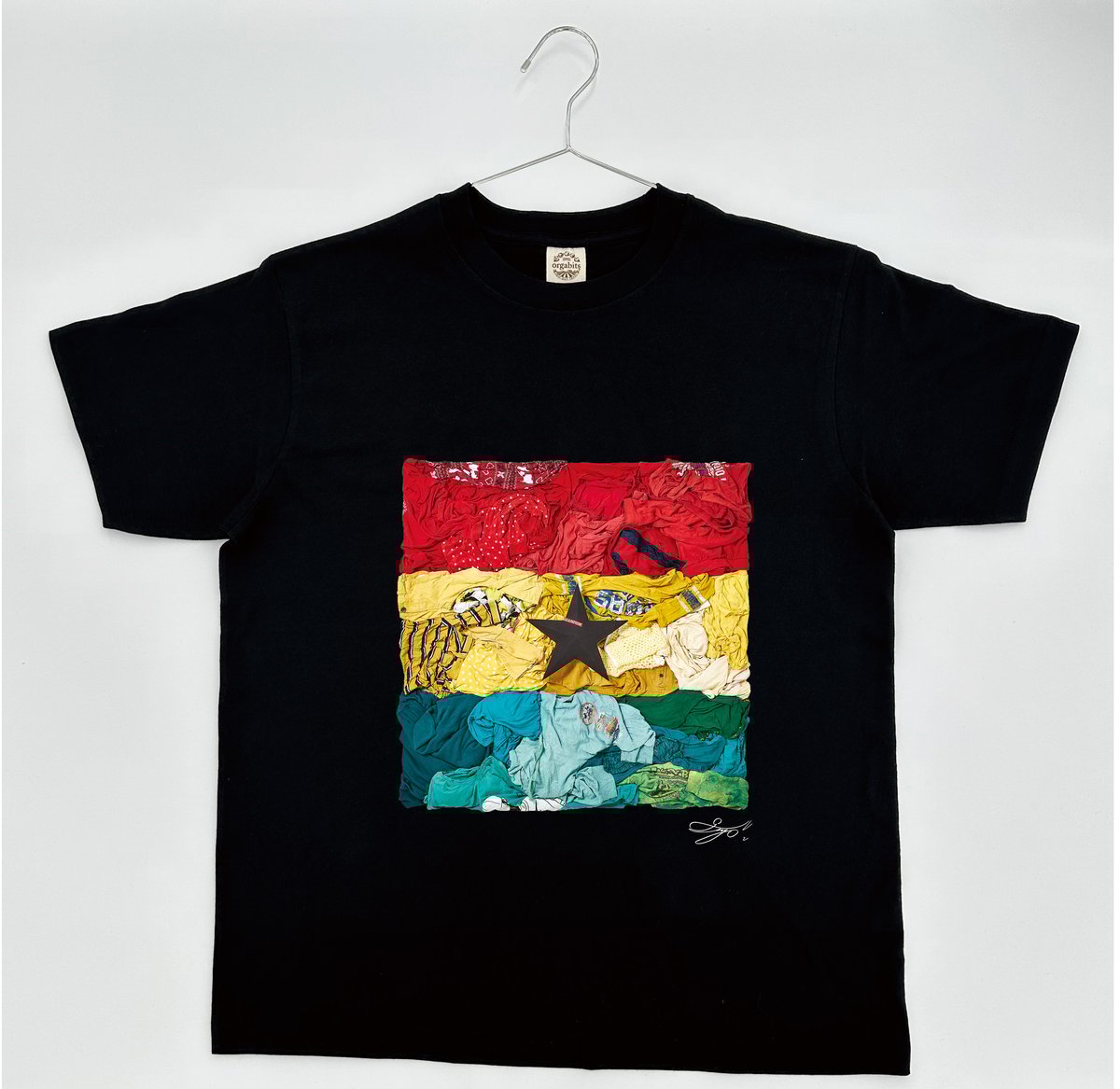 長坂真護】Tシャツ「Ghana's flag」(オーガニックコットン 長坂真護】Tシャツ「Ghana's flag」(オーガニックコットン