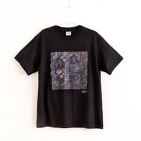 【長坂真護】Tシャツ「Accumulated Black」（オーガニックコットン）