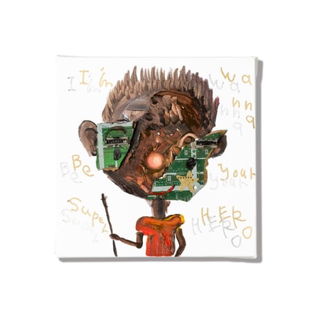 【長坂真護】Tシャツ「I wanna be your hero」（オーガニックコットン）