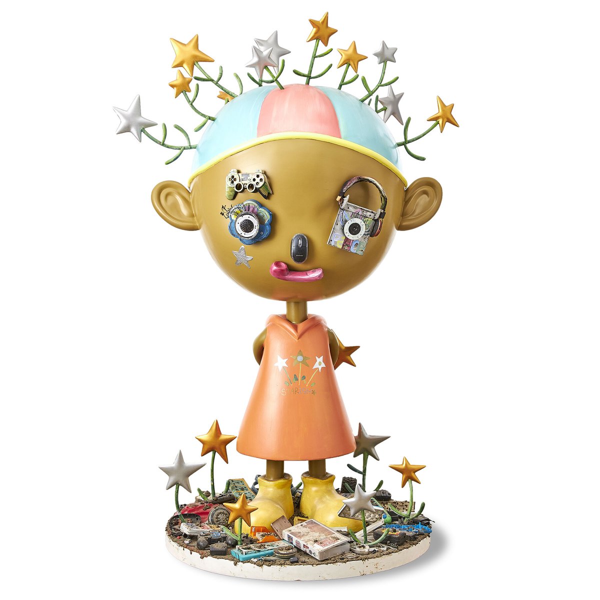 長坂真護】Tシャツ「Star ish girl」(オーガニックコットン 長坂真護】Tシャツ「Star ish girl」(オーガニックコットン