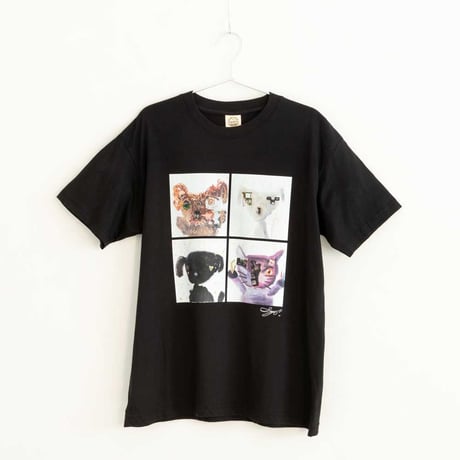 【長坂真護】Tシャツ「POPPY / LUDY / CHO-CHOCORI /  Outstanding cat」(オーガニックコットン）