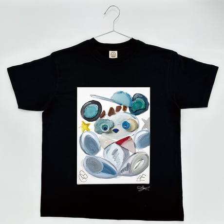 【長坂真護】Tシャツ「GET」(オーガニックコットン）
