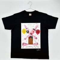 【長坂真護】Tシャツ「ふわふわうさぎ」(オーガニックコットン）