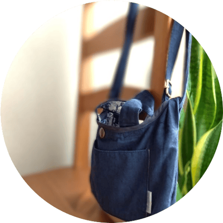 E-coche(Size:s) バッグインバッグ /2Way スマホショルダー　ネイビー