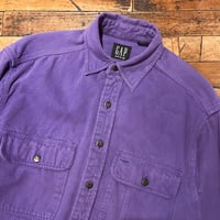 1990's "GAP"　Purple Dyed Denim Shirt　SIZE : M