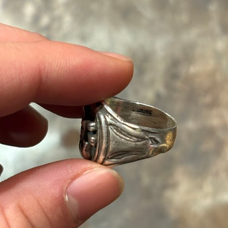 1950's "Biker Skull Ring"  SIZE：19号