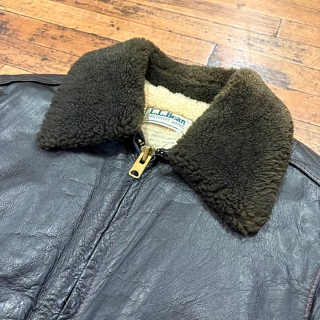 1980's "L.L.Bean"  Leather Mouton Jacket  G-1 type  SIZE：40