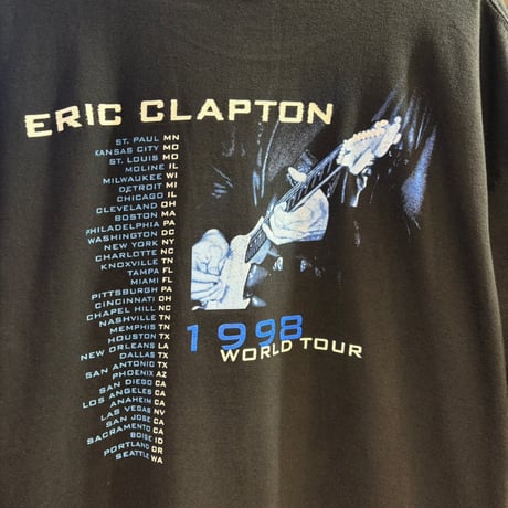 1990's "Eric Clapton"  Short Sleeve Tee  SIZE：XL