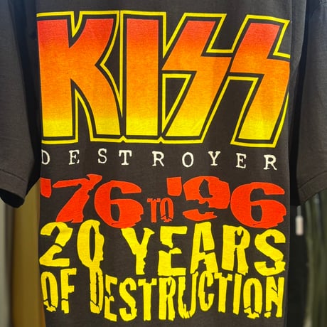 1990's "KISS"  Band T-Shirt  SIZE：XL