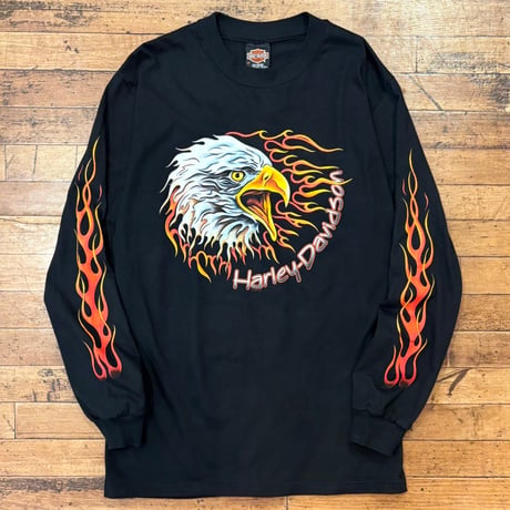 1990's "Harley-Davidson"  Long Sleeve Tee  SIZE：M