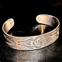 1930's "Navajo"  Silber Bangle  Swastika