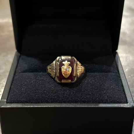 1930’s "College Ring"   JUSTEN10K  STERLING     SIZE：20号