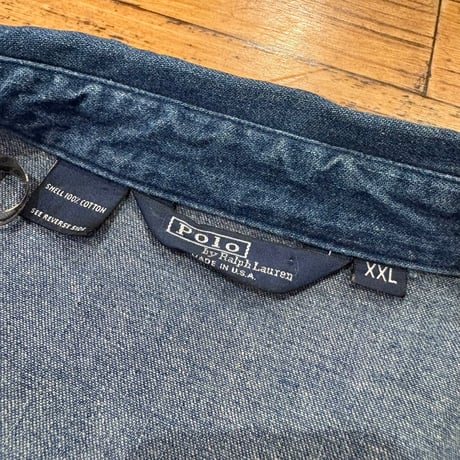 1980's  "Polo by Ralph Lauren"  Denim Swing Top  SIZE：XXL