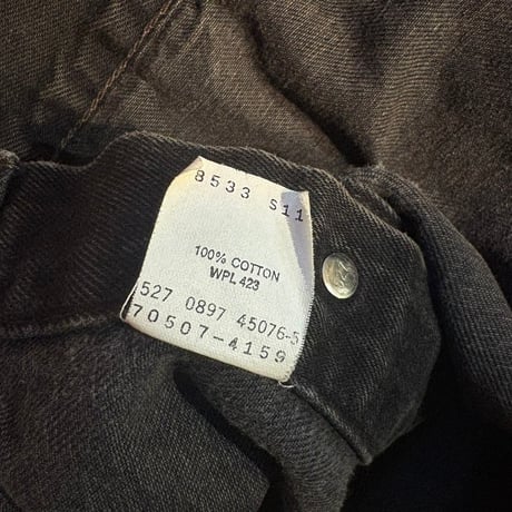 1990's "Levi's" 70507-4159 Black Denim Jacket  SIZE：L