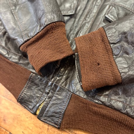 1980's "L.L.Bean"  Leather Mouton Jacket  G-1 type  SIZE：40