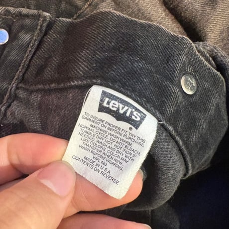 1990's "Levi's" 70507-4159 Black Denim Jacket  SIZE：L