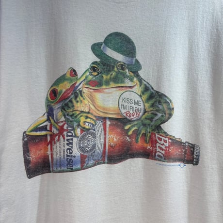 1990's "Budweiser"  Short Sleeve Tee  SIZE：XL