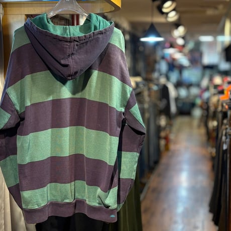 1980's "L.L.Bean"  Multi Border Ragger Hoodie  SIZE：Large